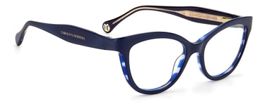 Designer Women Carolina Herrera Eyeglasses: CH 0017 - Blue(2)- SpecSMART Eye Clinic (Diagonal View)